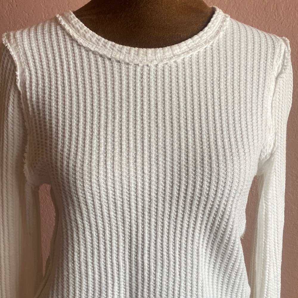 WE THE FREE Ivory Textured Long Sleeve Top - Picture 3 of 9